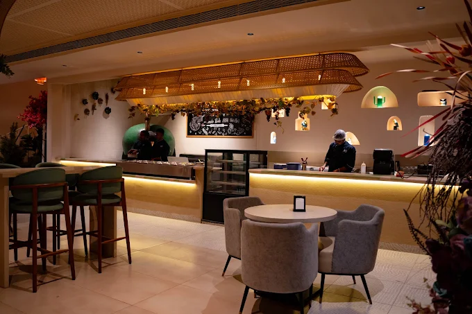 The craft beer bar counter at Stories Brew Garden, Yelahanka
